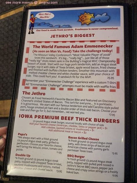 Online Menu Of Jethros Bbq N Pork Chop Grill Restaurant Johnston Iowa 50131 Zmenu