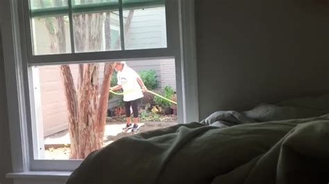 jerking off in front of window while neighbor is outside pt 3