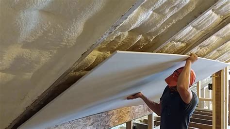 Hanging 12 Liteweight Sheetrock On A Sloped Ceiling Youtube