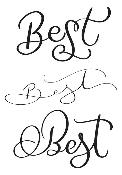 Premium Vector Set Of Best Word On White Background Hand Drawn