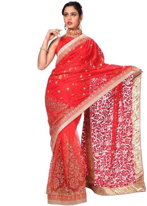 Pink Net Saree At Rs Bridal Sarees In Delhi ID