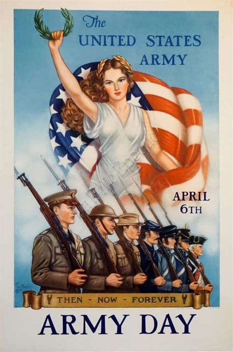 Us Army Vintage Recruitment Poster Army Day By Woodburn 1940 Vintage Posters By La Belle