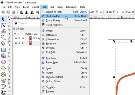 Inkscape How To Turn A Bezier Curve Into A Shape Graphic Design