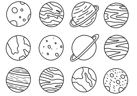 Hand Drawn Sketch Planets 2996321 Vector Art At Vecteezy