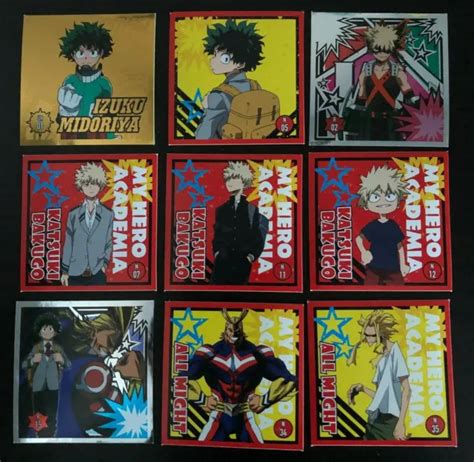 Boku No Hero Academia Midoriya Izuku Katsuki Bakugo All Might Rare Ensemble D Autocollants Eur