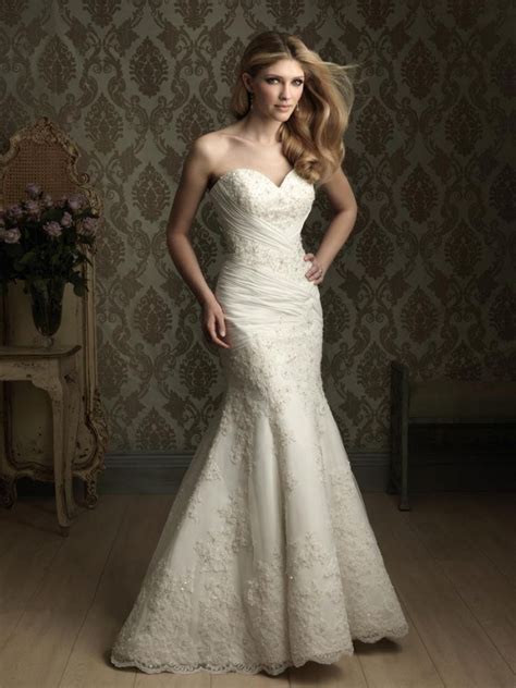 Lace Applique Sweetheart Neckline Mermaidtrumpet Wedding