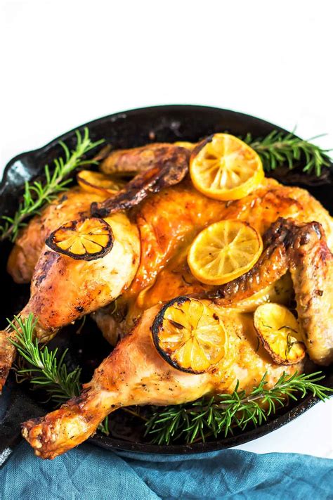 Three ingredients, butcher's twine, and a roasting rack. Butterflied Roast Chicken Recipe » LeelaLicious