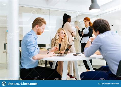 Business People Meeting At Round Table Stock Photo Image Of Idea