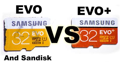 Samsung Evo Vs Evo Sd Card Comparison Youtube