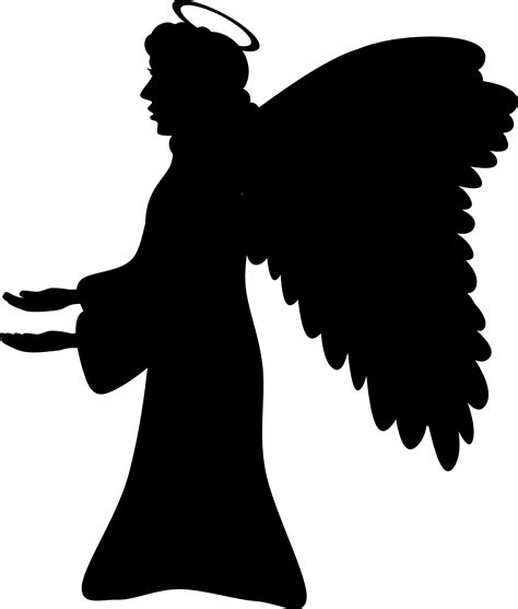 Angel Clipart Silhouette Angel Silhouette Transparent FREE For