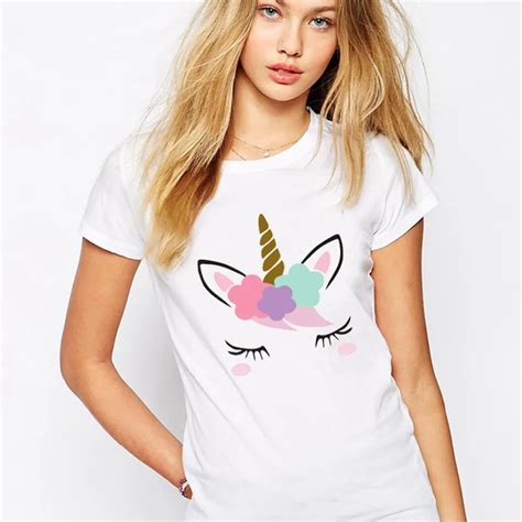 Adult Unicorn T Shirt Print Short Sleeve Casual Tee T Shirt Fashion