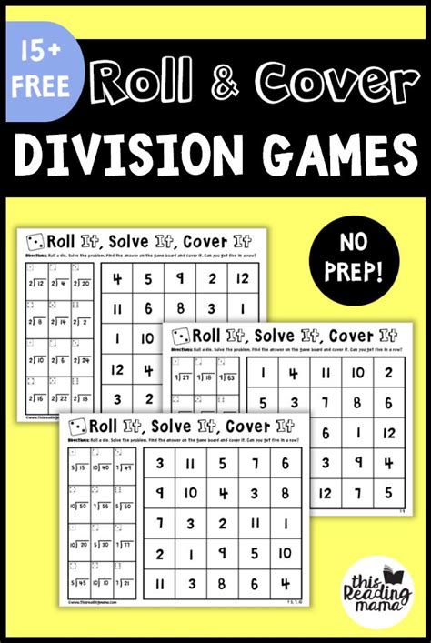prep division games roll cover  reading mama  grade