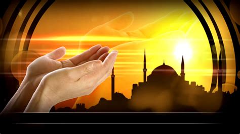 Praying With Mosque Background For Powerpoint Religious Ppt Templates