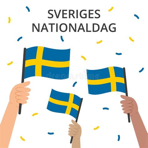 Sweden National Day Sveriges Nationaldag Banner Template With