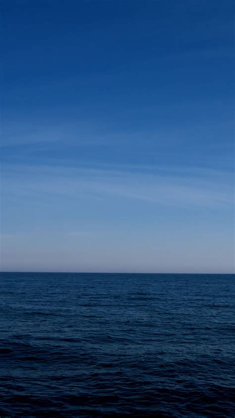 Calm Blue Sea Sky Clean Nature Wallpaper Blue Wallpaper Iphone