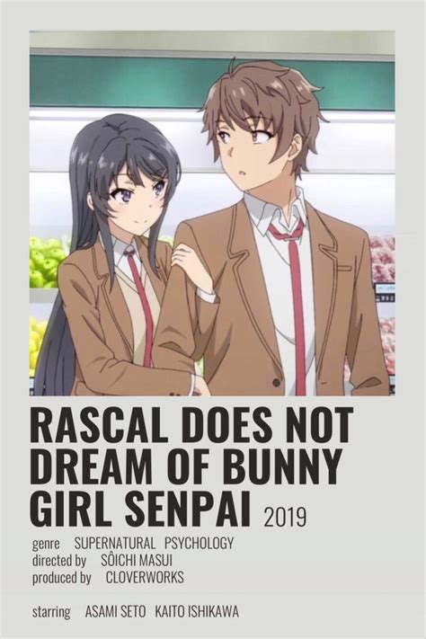 Rascal Does Not Dream Of Bunny Girl Senpai Anime Printables Senpai Anime Shows