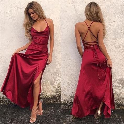sexy criss cross long dark red prom dresses party dress · dressydances · online store powered by