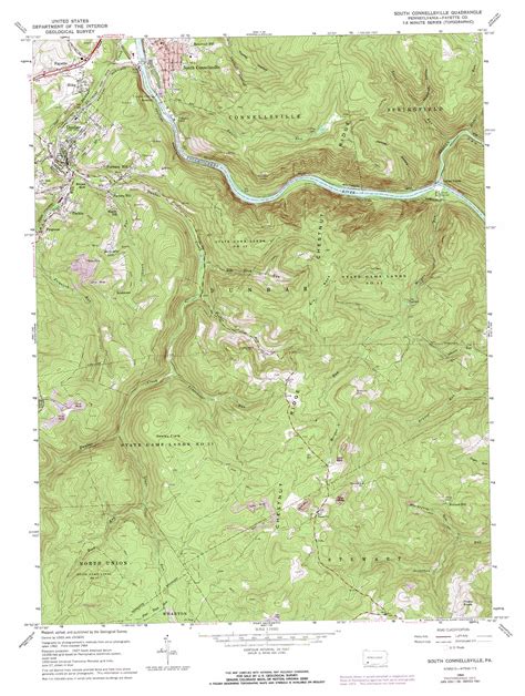 South Connellsville Topographic Map 124000 Scale Pennsylvania