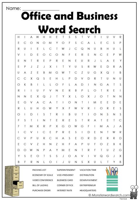 Office And Business Word Search Kids Word Search Making Words Free