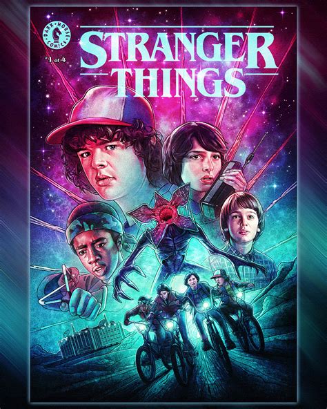 Stranger things 1 2 3 a4 laminated poster prints eleven dustin steve mike will. Stranger Things Season 3 Poster Gif