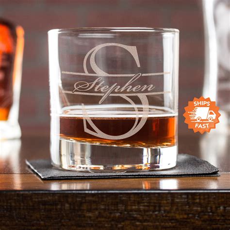 Personalized Old Fashioned Glasses Monogrammed Whiskey Glass Etsy