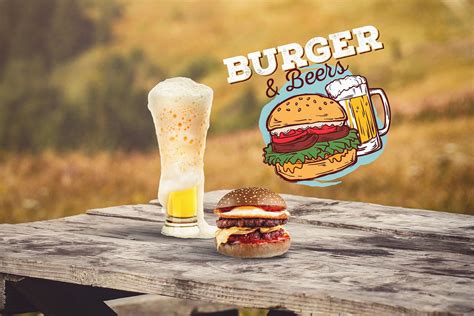 Burger&Beer Mock-up / Scene Creator | Scene generator ...