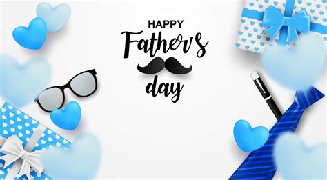 Happy Father Day Design With Heart And T Box On White Background
