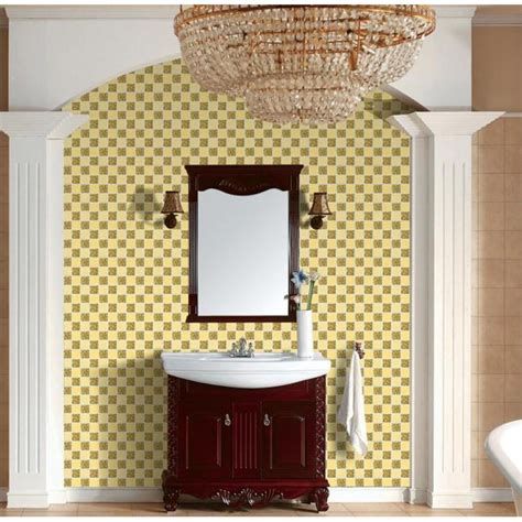 Discover inspiration for your bathroom remodel, including colors, storage, layouts and organization. Glass mirror mosaic tile sheets gold mosaic bathroom ...