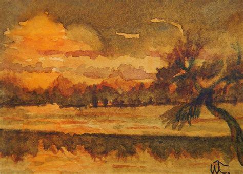 Sunset Mood Painting By Warren Thompson Fine Art America