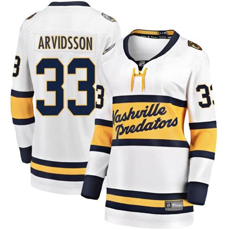 Nashville Predators Viktor Arvidsson Official White Fanatics Branded