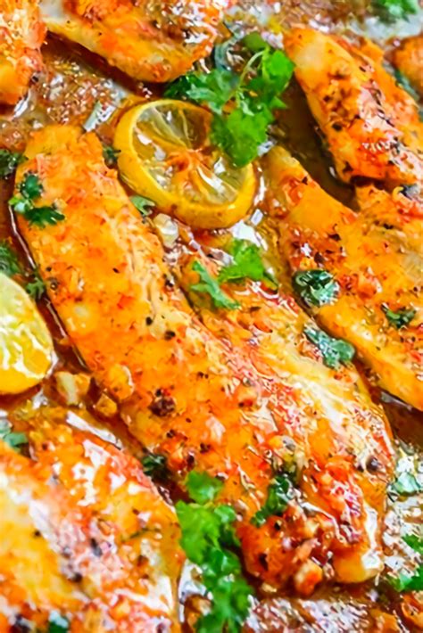 This baked breaded tilapia recipe is a keeper! Spicy Lemon Garlic Baked Tilapia | Popular dinner recipes ...