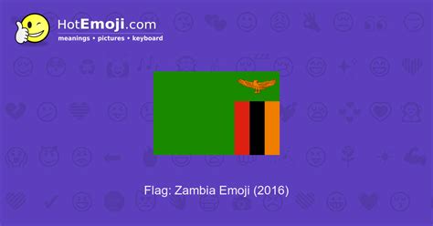 The national coat of arms can be seen in the center. 🇿🇲 Flag: Zambia Emoji Meaning with Pictures: from A to Z