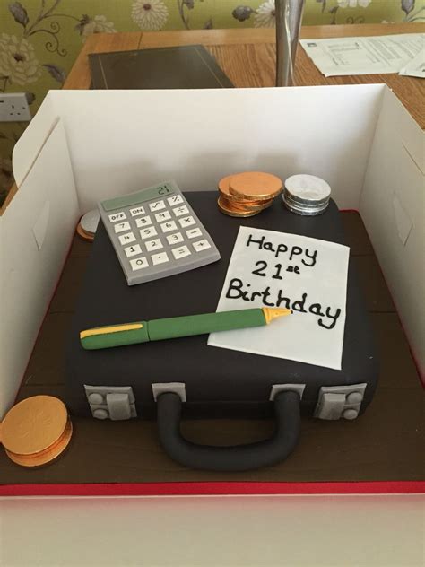 Briefcase Accountancy Cake Cake Designs Birthday Library Cake Dad Cake