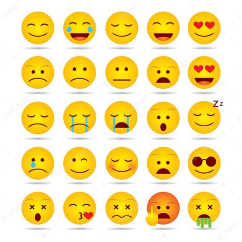 Emoji Templates Set Of Emoji Vector Template — Stock Vector