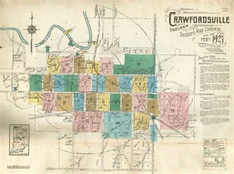 1925 Street Map Crawfordsville Map History