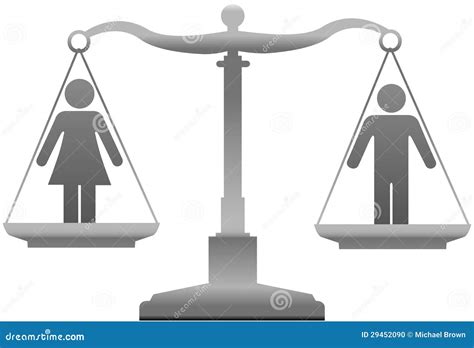 gender equality sex justice scales stock vector image 29452090