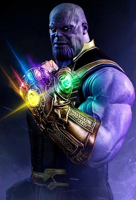 Thanos Holding The Infinity Gauntlet Marvel Villains
