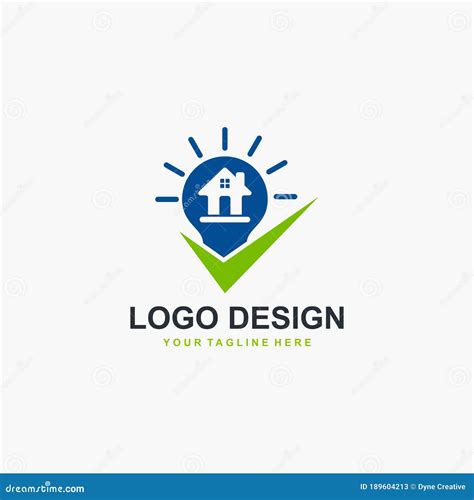 Home Solution Logo Design Real Estate Illustration Vector Stock