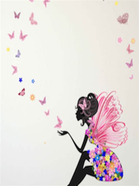 Buy Aspire Multicoloured Fairy With Butterflies Wall Sticker Decals