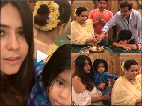 Inside Jeetendra Birthday Celebrations Ekta Kapoor Shares Adorable Video With Son Ravie Wishing Dad