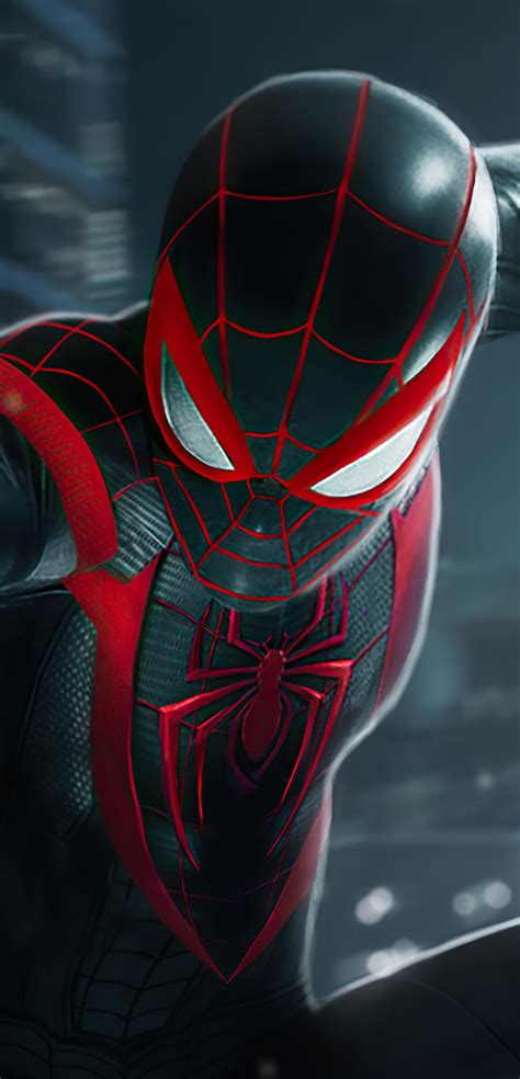 1080x2244 Miles Morales Spider Man Black Suit 1080x2244 Resolution