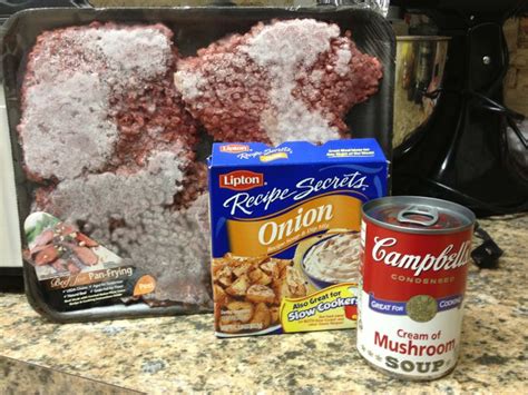 I like having the steak ready and feeling like i put very little effort into an amazing meal. onion soup mix recipe ground beef and cream of mushroom in ...