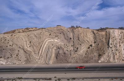 Folded Rock Layers Stock Image C007 7673 Science Photo Library