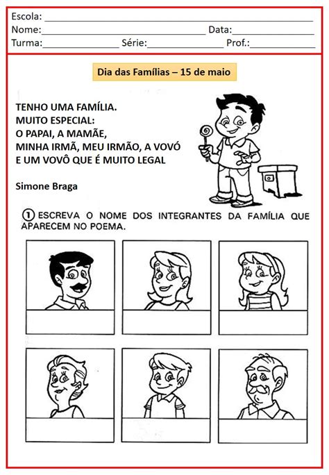 Atividades Para O Dia Da Fam Lia Atividades Para A Educa O Infantil