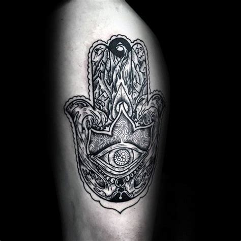 80 Hamsa Tattoo Designs For Men Evil Eye Ink Ideas Hand Eye Tattoo