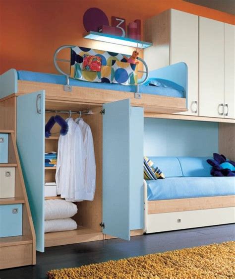 To store important, but not particularly attractive, objects on open shelves, use a set. cool space saving bedroom ideas | For the Home | Pinterest