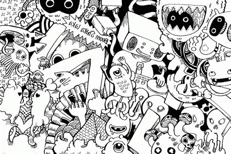 Free Doodle Art Coloring Pages - Coloring Home