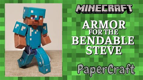 053 Minecraft Armor For The Bendable Steve Papercraft YouTube