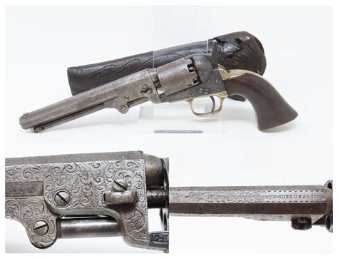 Engraved Antique Civil War Colt Model 1849 Pocket 31 Caliber Per