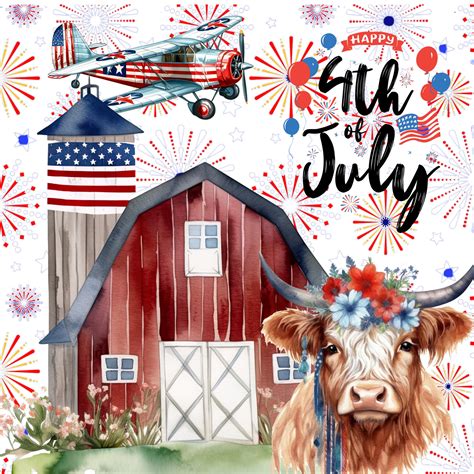 Shaggy Highland Cow July 4th Free Stock Photo - Public Domain Pictures